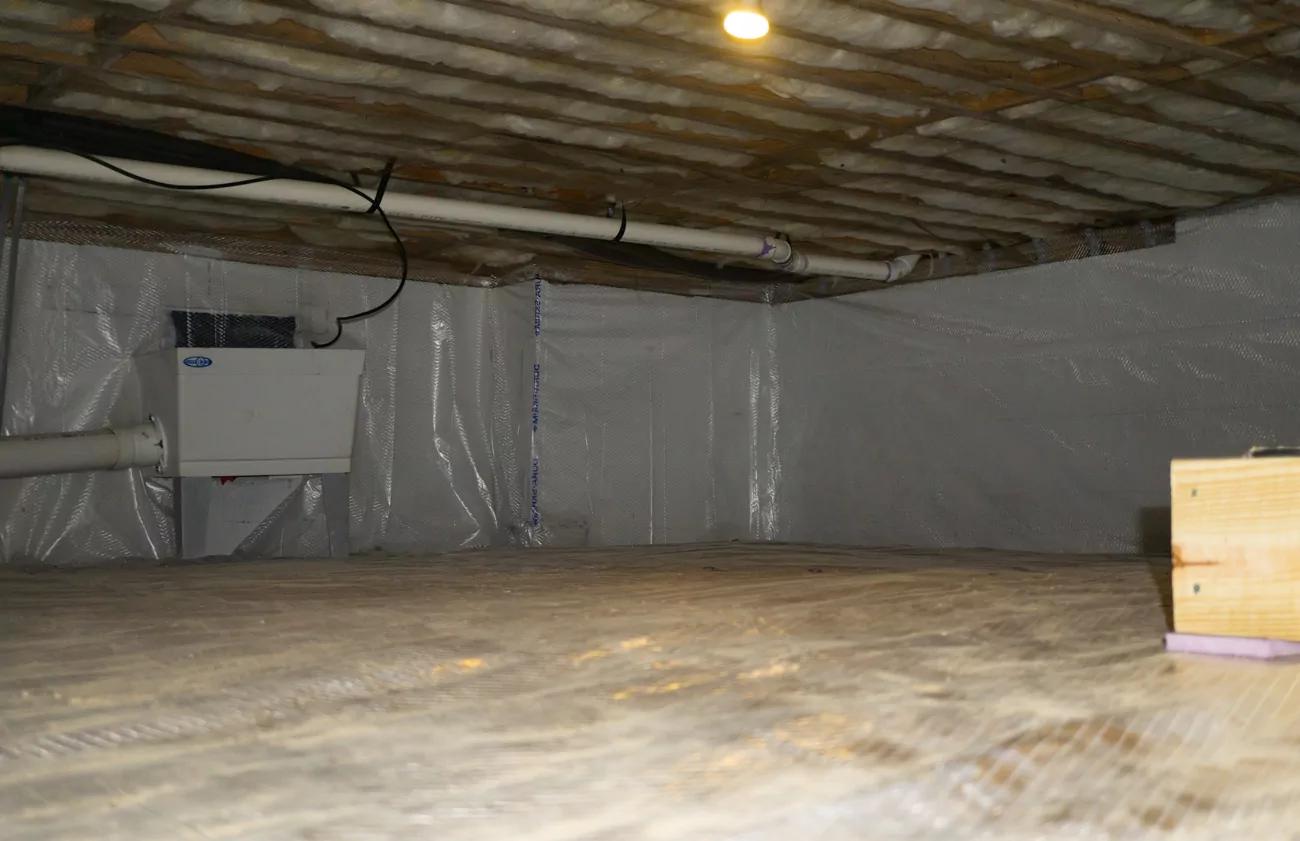 crawl-space-encapsulation Crawl space encapsulation by Southern Climate Solutions<br />