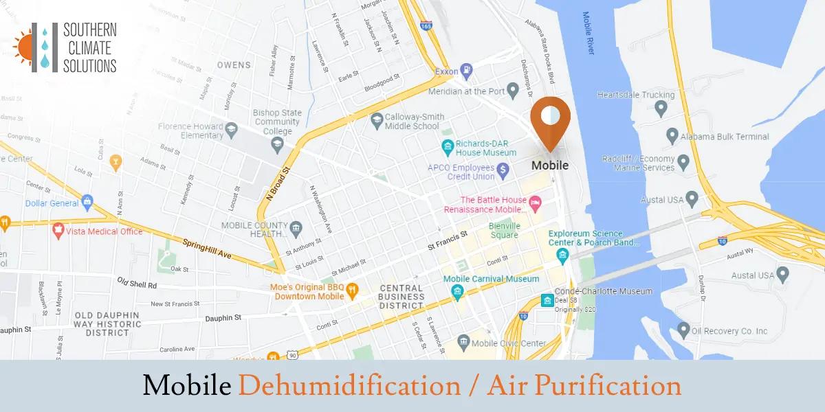 Mobile location map of Southern Climate Solutions